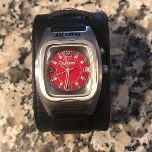 Nixon leather band watch